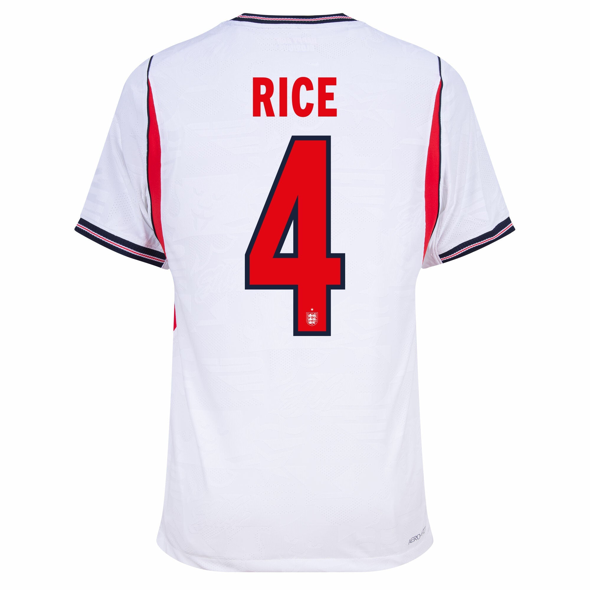 England Aero-Fit Match Home Rice 4 Jersey 2026-2027 (Official Printing) (Player)