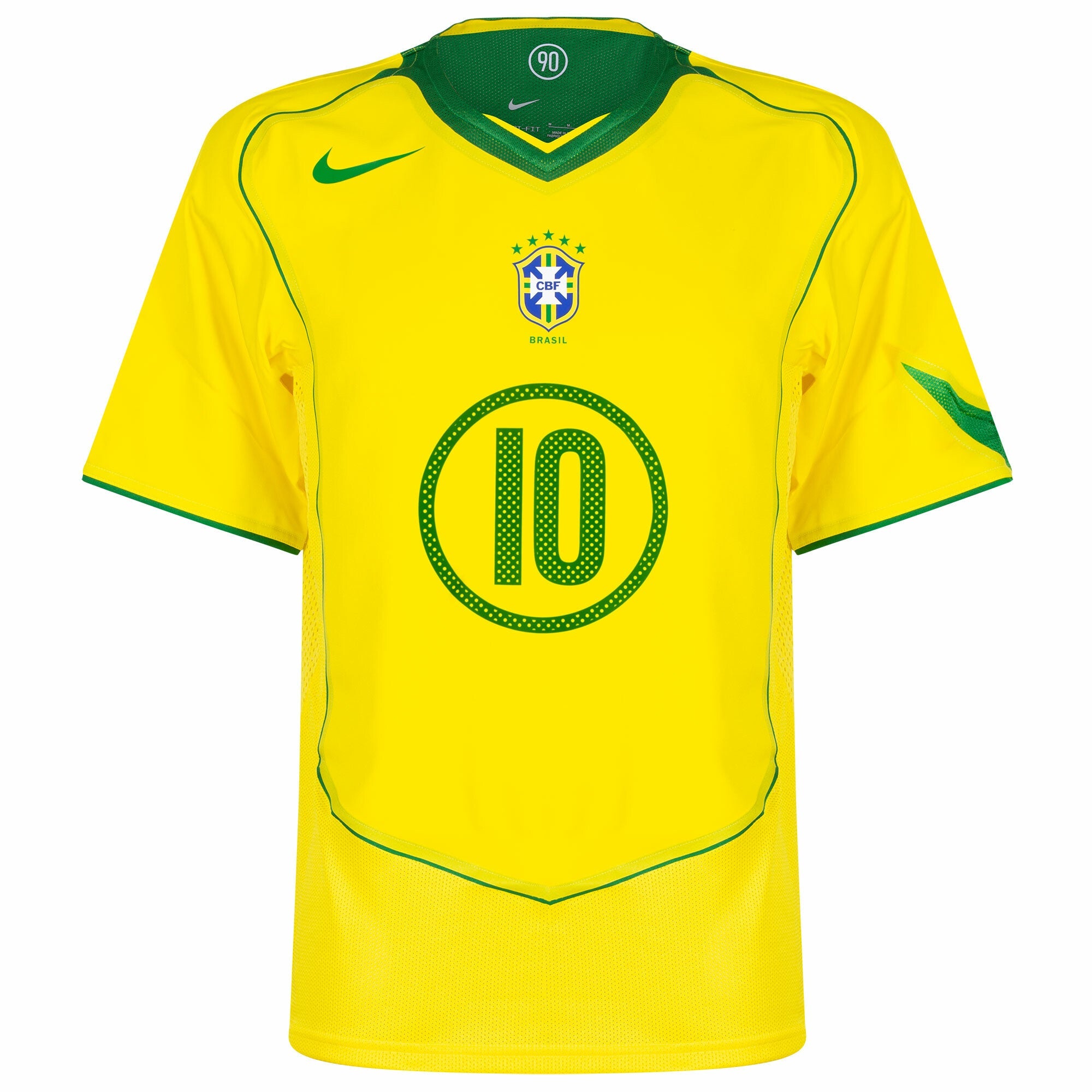 Brazil Home Ronaldinho 10 Jersey 2004-2005 (Reissue)