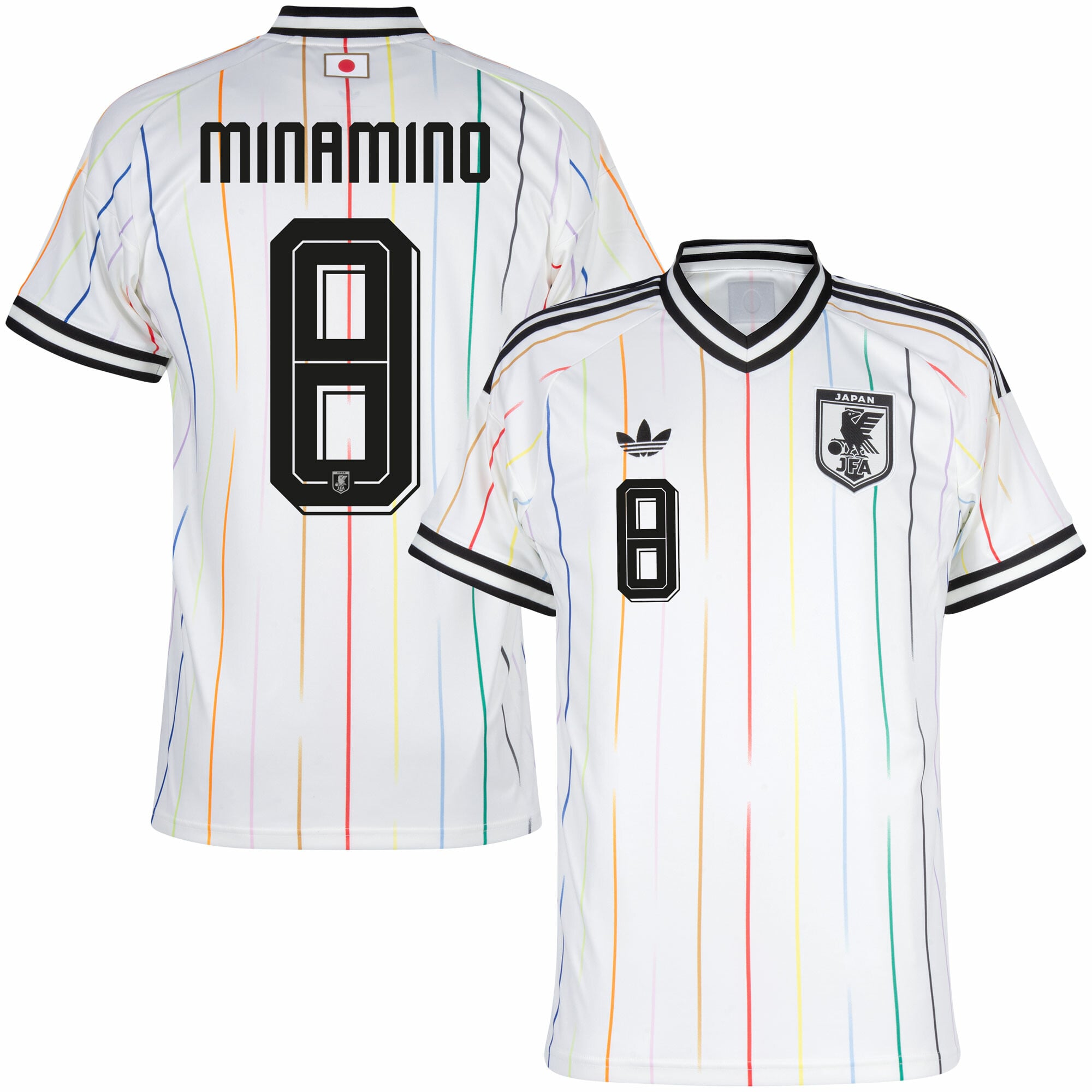 Japan Away Fan Jersey Minamino 8 Shirt 2026-2027 (Official Printing) (Fan)