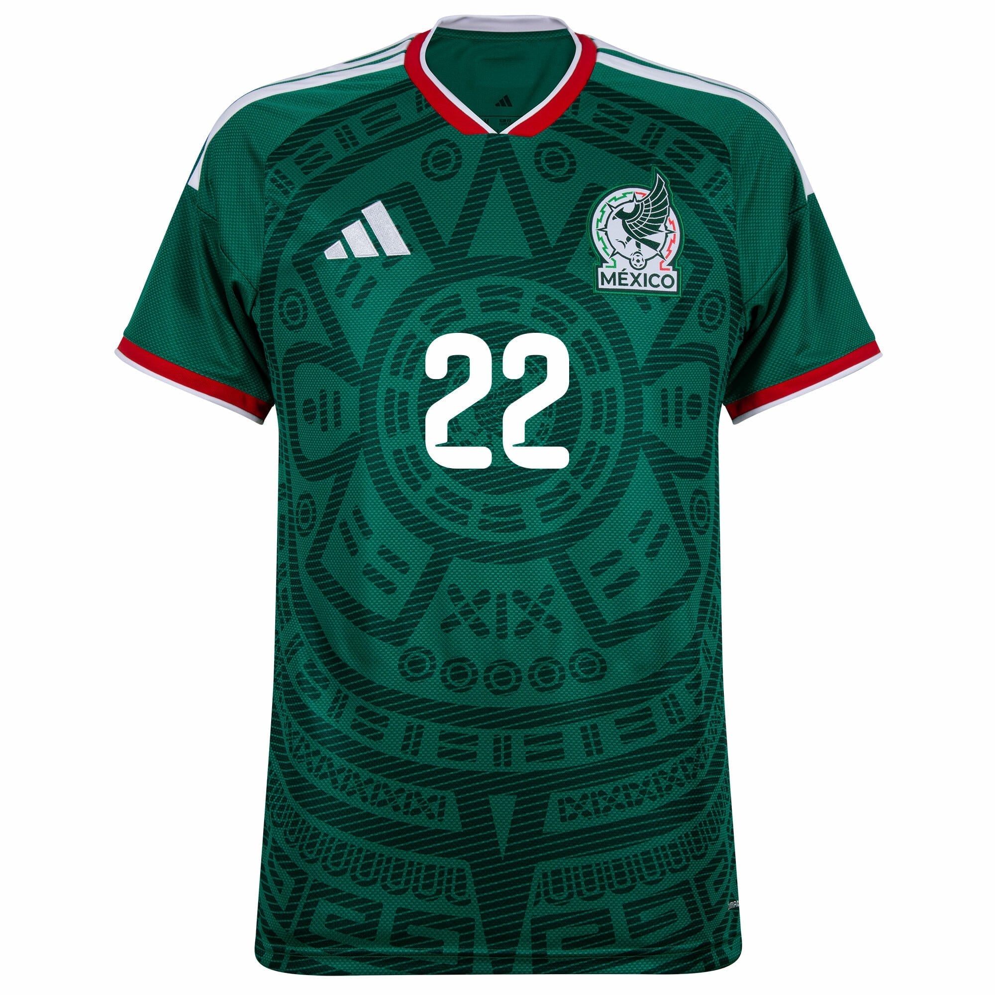 Mexico Home Fan Jersey H.Lozano 22 Shirt 2026-2027 (Official Printing) (Fan Version)