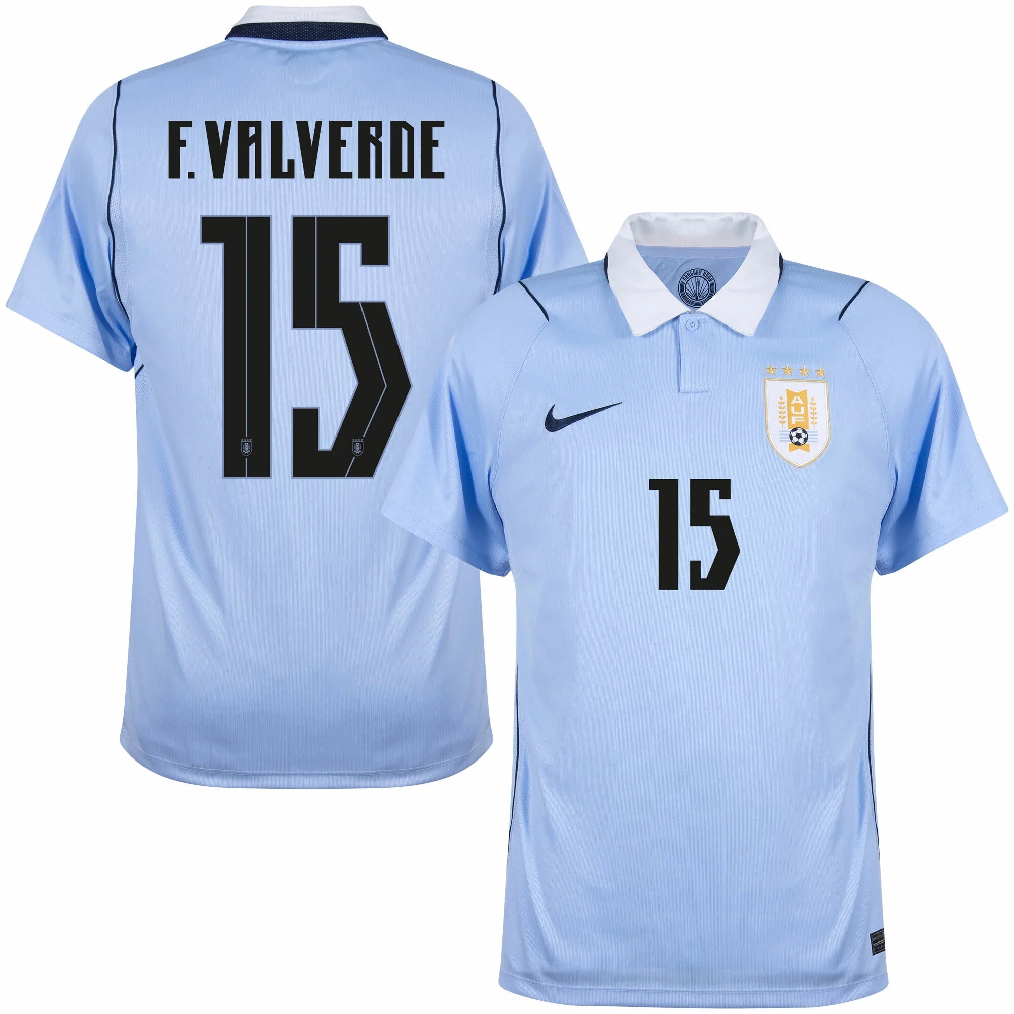 Uruguay Home F. Valverde 15 Jersey 2026-2027 (Fan Style Printing)