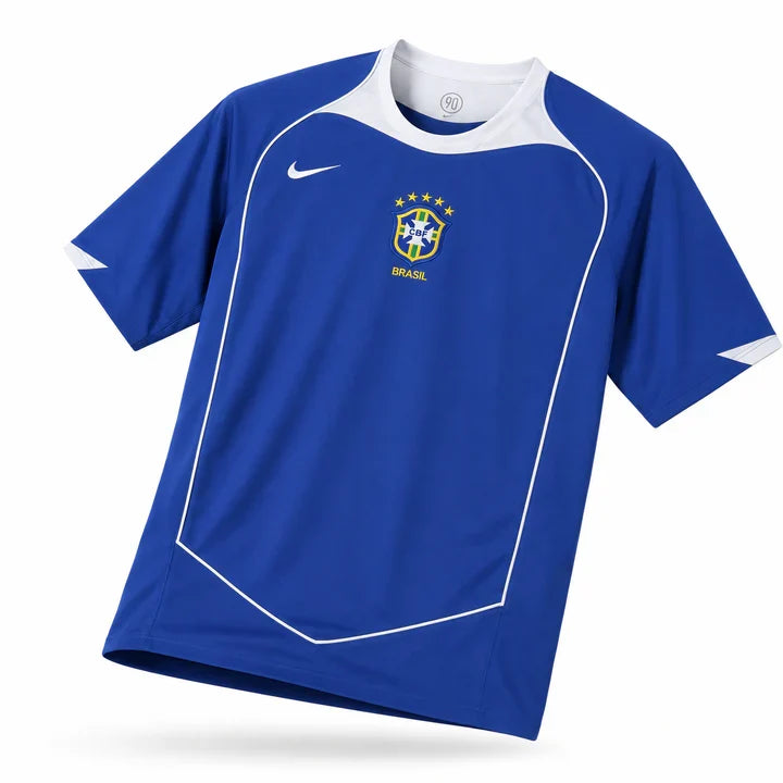 Brazil National Team Retro 2004 Total 90 Blue Jersey