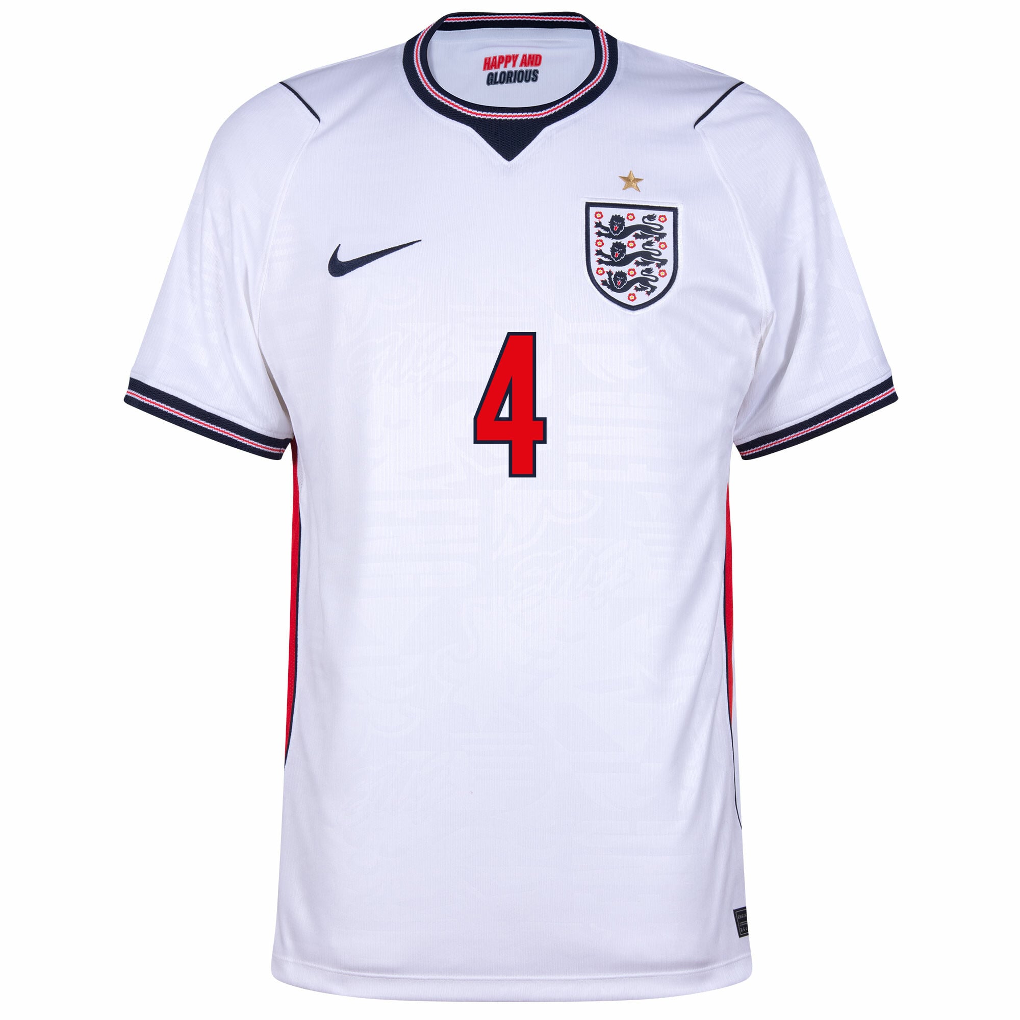 England Home Fan Jersey Rice 4 Shirt 2026-2027 (Official Printing)