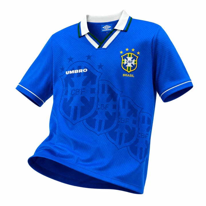 Brazil Retro II 1994 World Cup Soccer Jersey - Blue