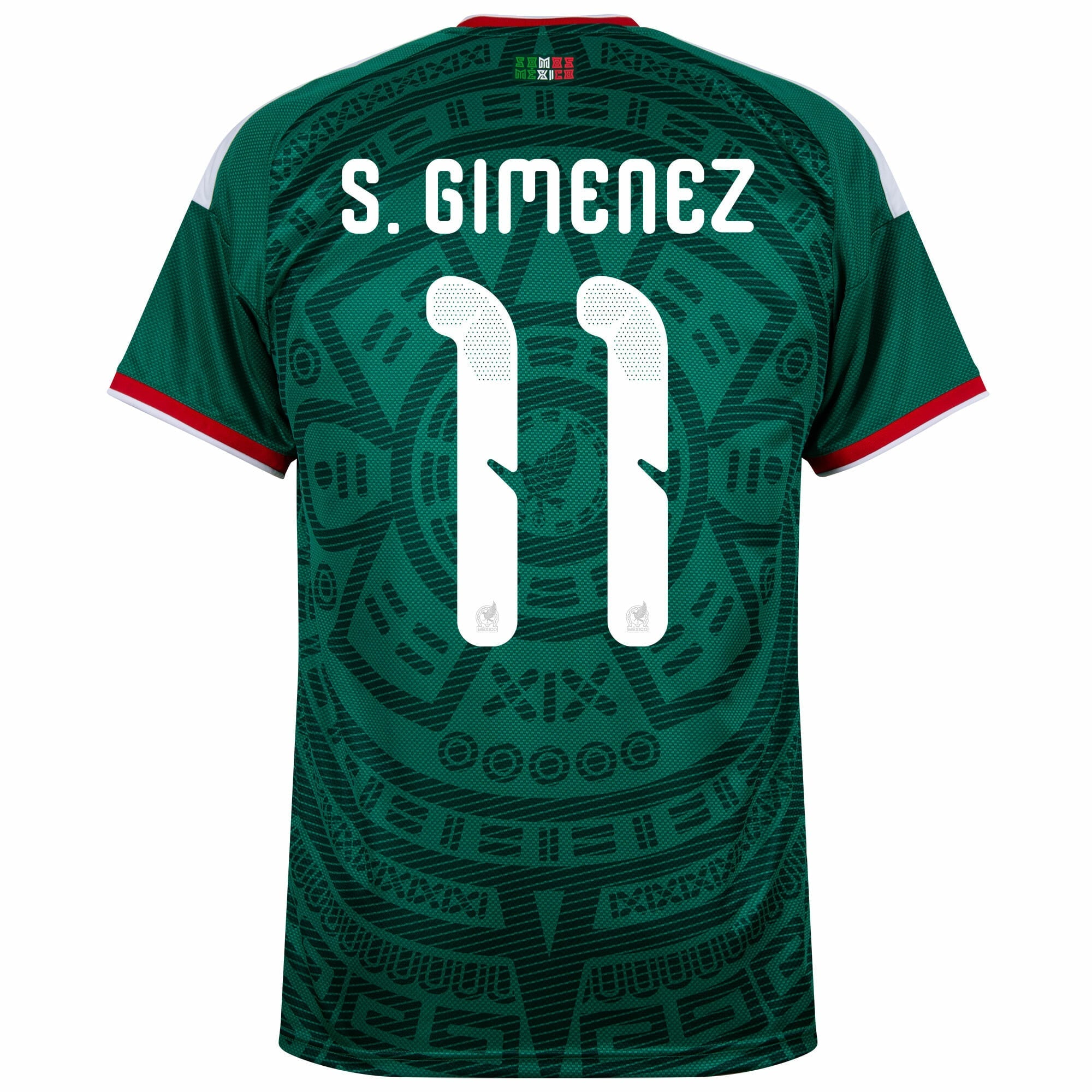 Mexico Home Jersey S. Gimenez 11 Shirt 2026-2027 (Official Printing) (Fan Version)