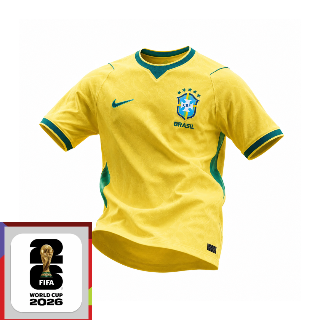 Brazil Home Shirt with 2026 World Cup Patch