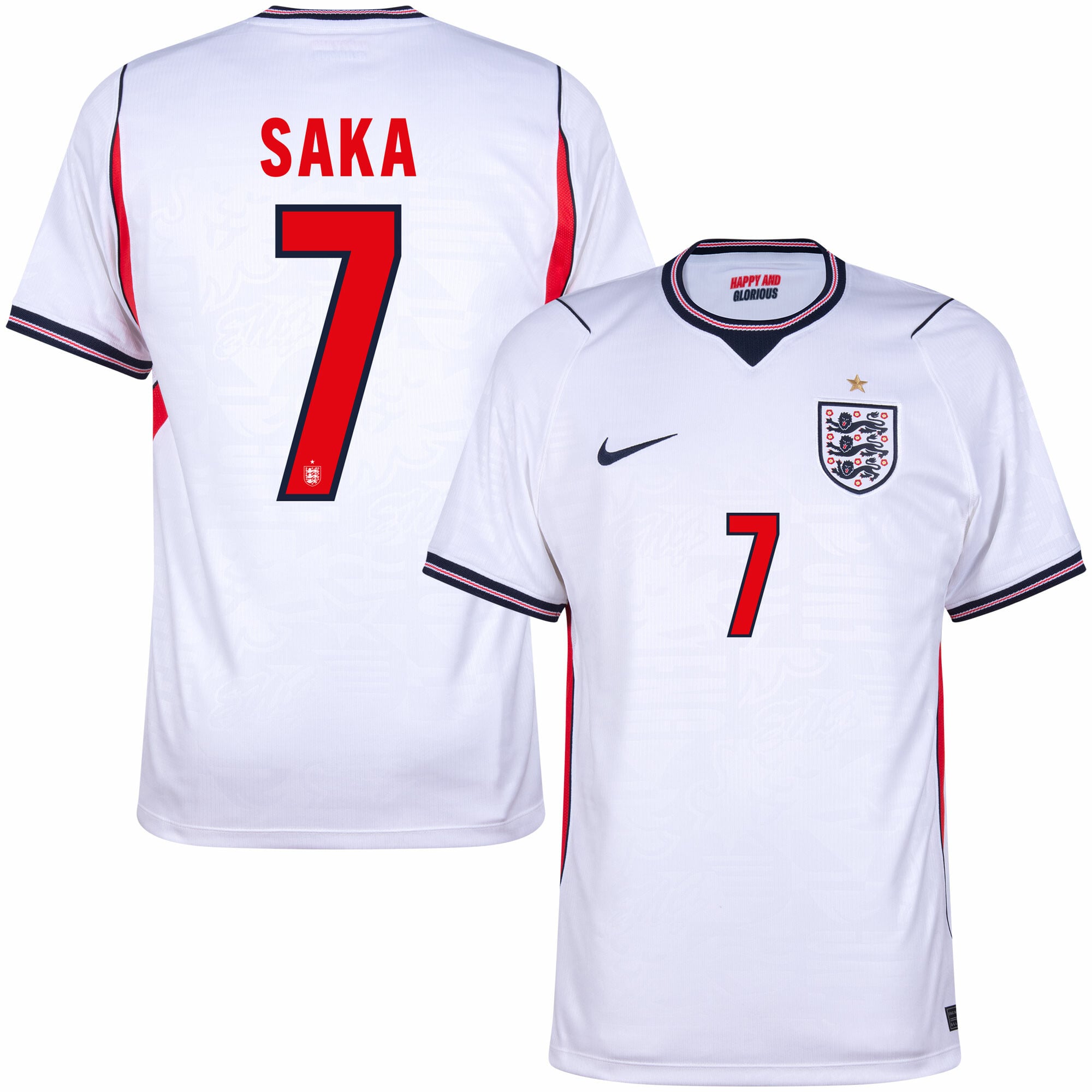 England Home Fan Jersey Saka 7 Shirt 2026-2027 (Official Printing)