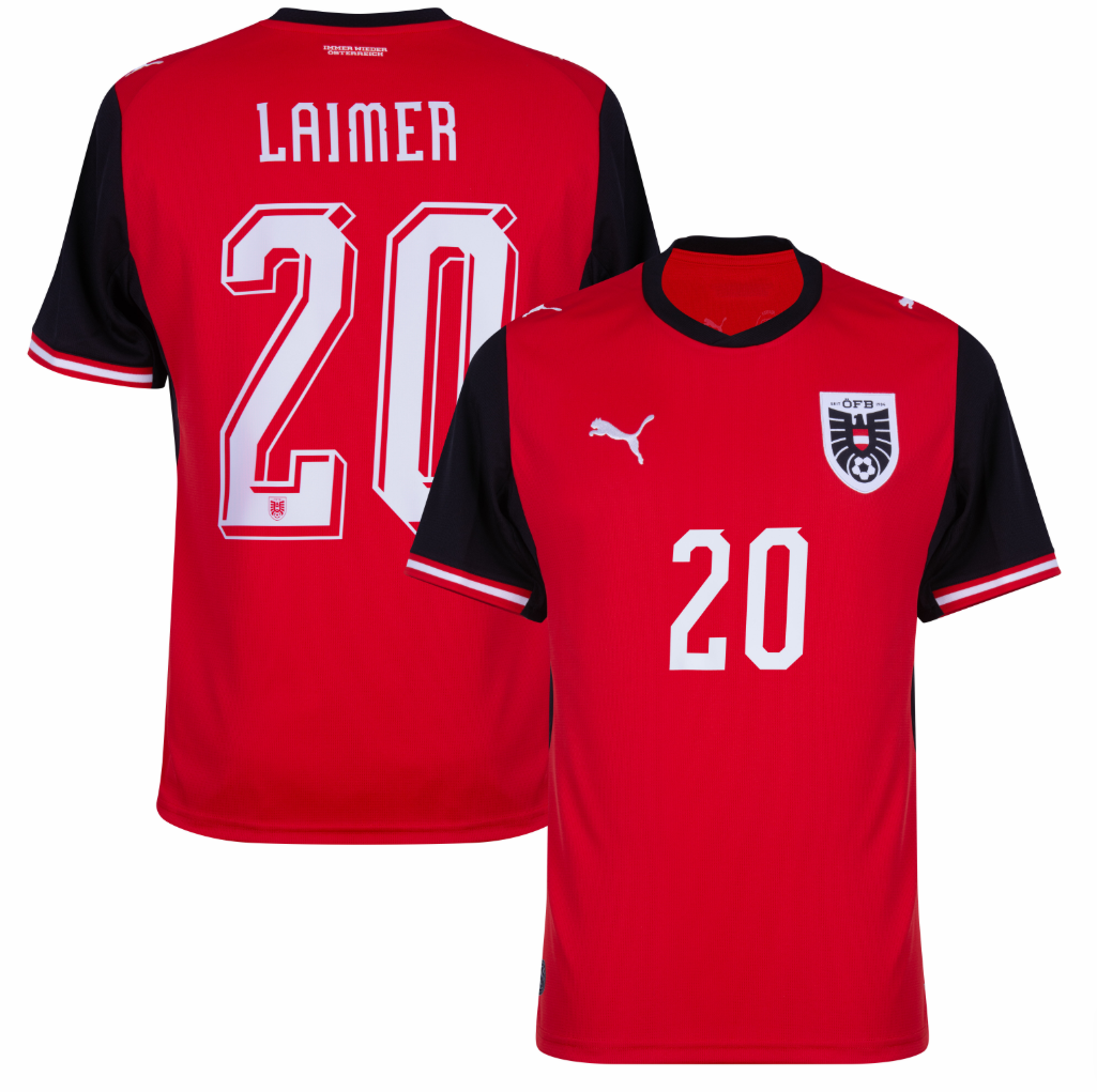 Austria Home Laimer 20 Jersey 2026-2027 (Official Printing) (Fan)