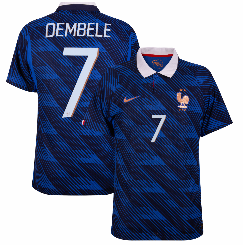 France Aero-Fit Match Home Dembele 7 Jersey 2026-2027 (Official Printing) (Player)
