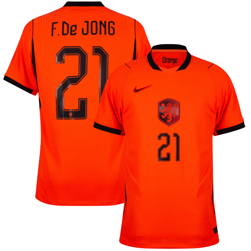 Netherlands Aero-Fit Match Home F De Jong 21 Jersey 2026-2027 (Official Printing) (Player)