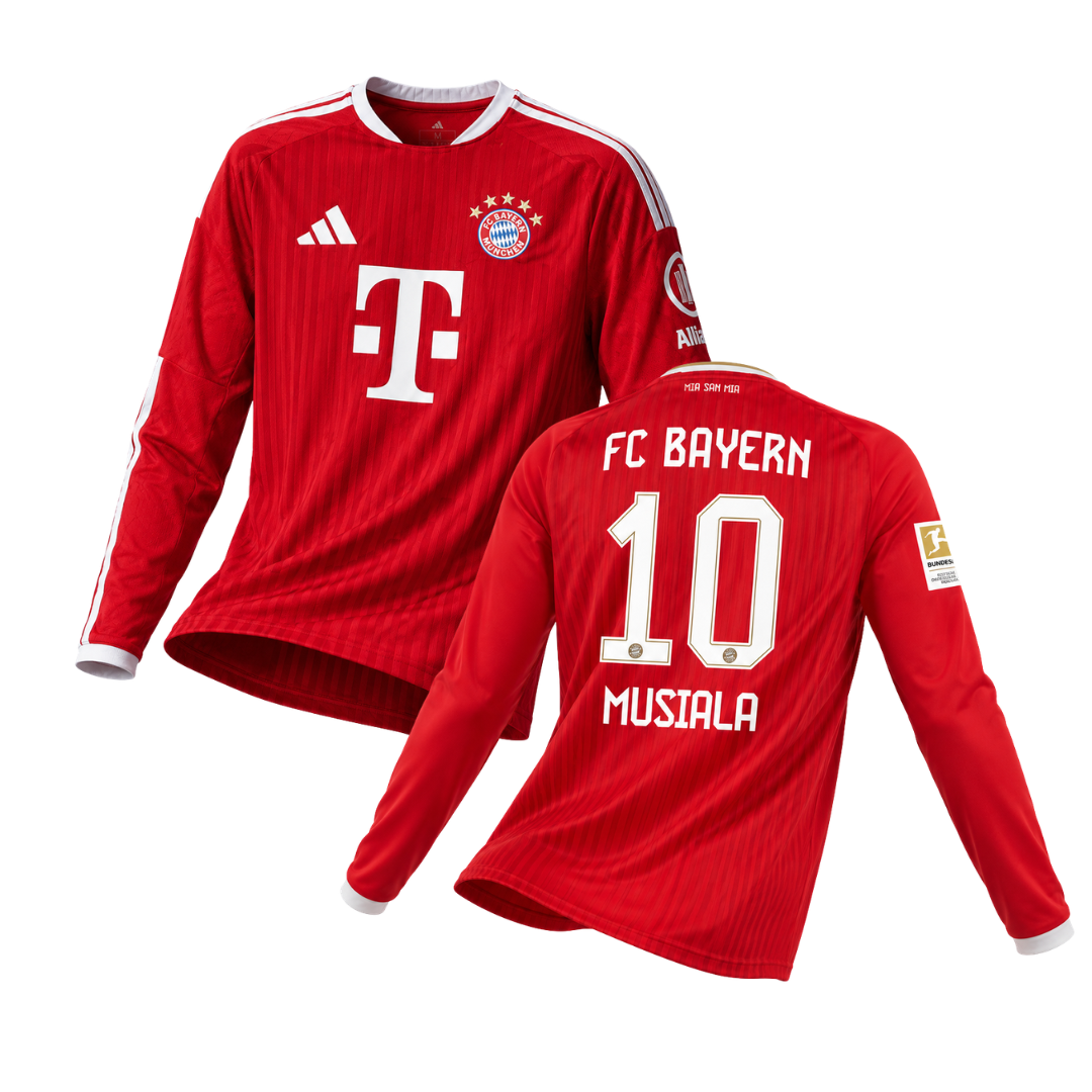 Musiala #10 FC Bayern Authentic Home 26/27 Jersey Long Sleeve (Player Version)