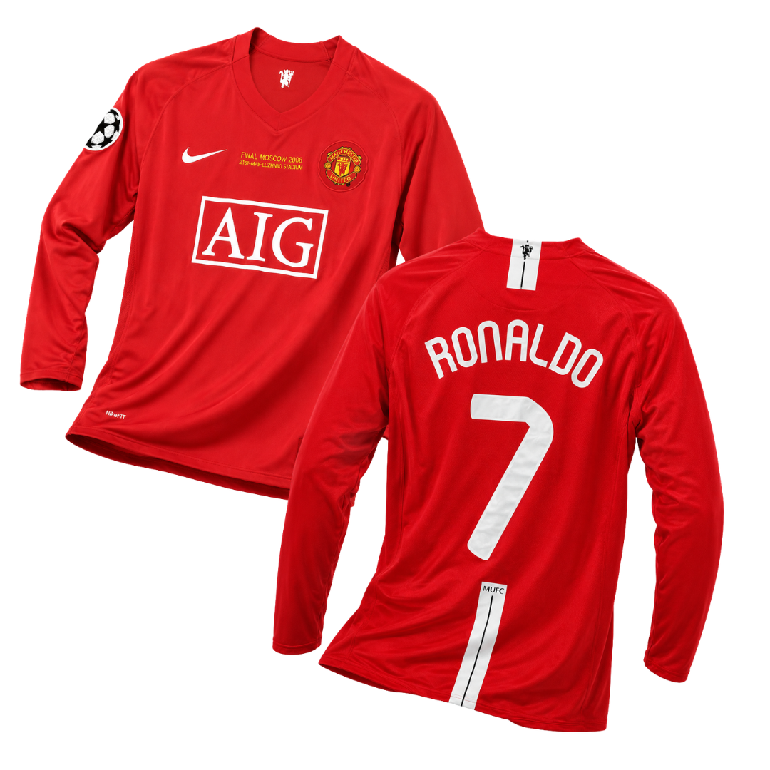 Manchester United 2008 Ronaldo #7 Long-Sleeve Retro Jersey