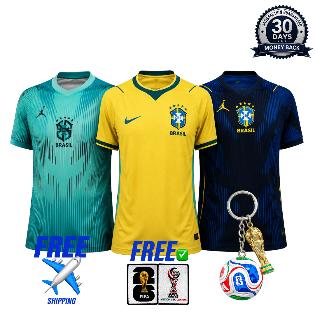 Brazil 2026 World Cup 3-Shirt Kit (Player Version)