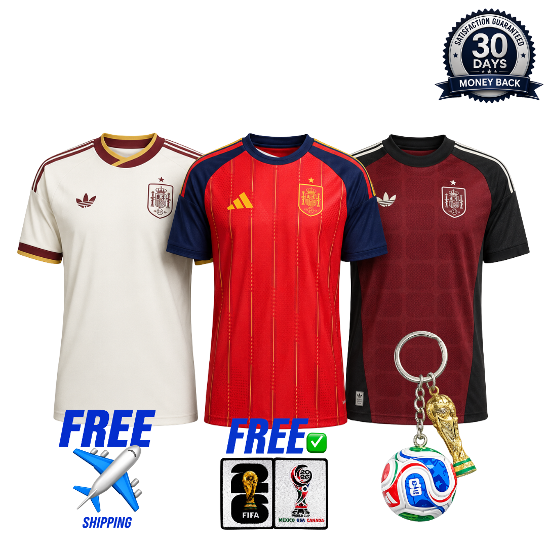 Spain 2026 World Cup 3-Shirt Kit (Player Version)