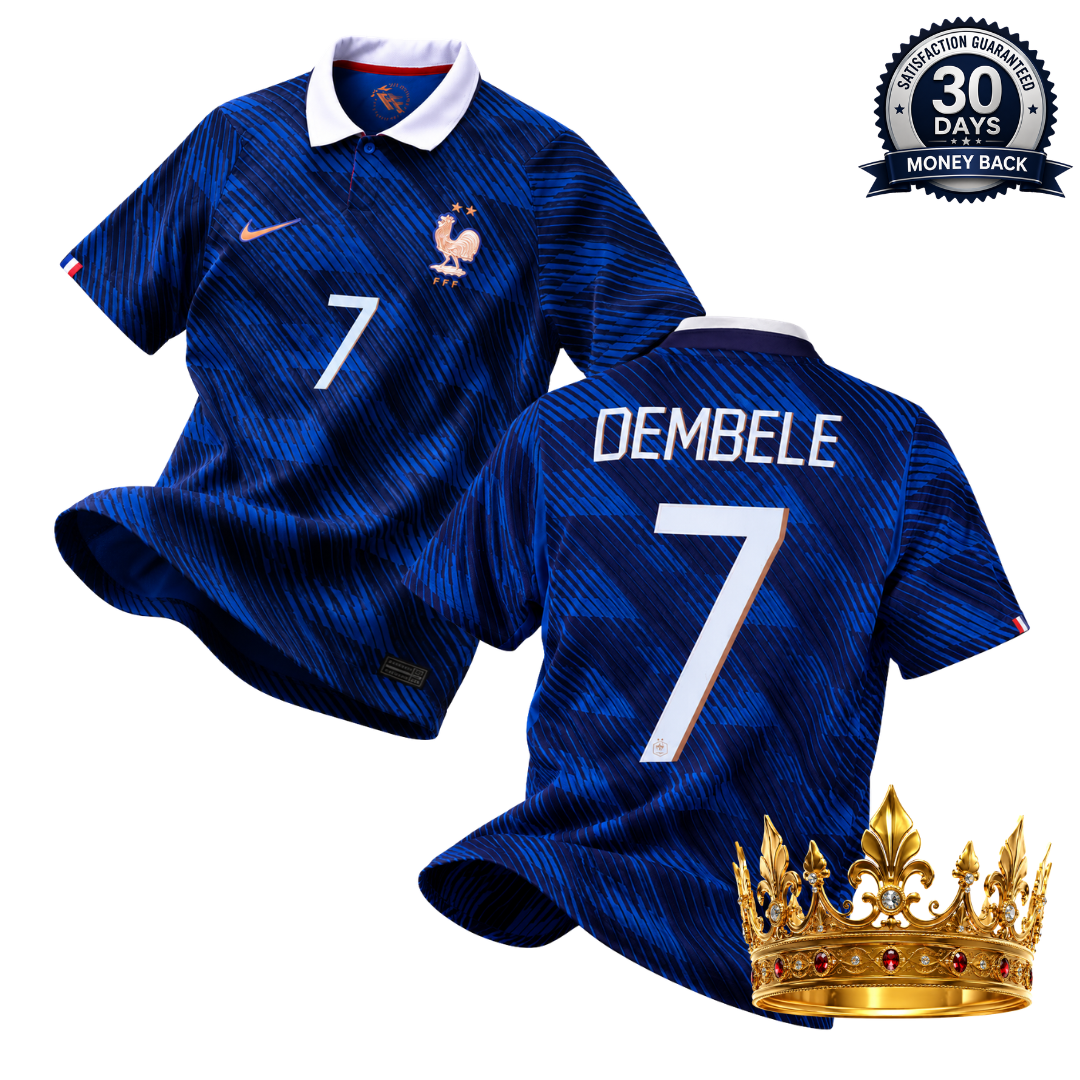 France Aero-Fit Match Home Dembele 7 Jersey 2026-2027 (Official Printing) (Player)