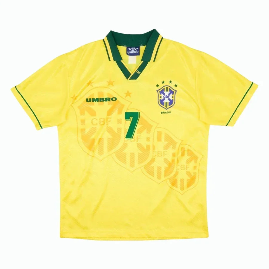 Brazil Home Bebeto 7 Retro Jersey 1994 World cup (Retro)