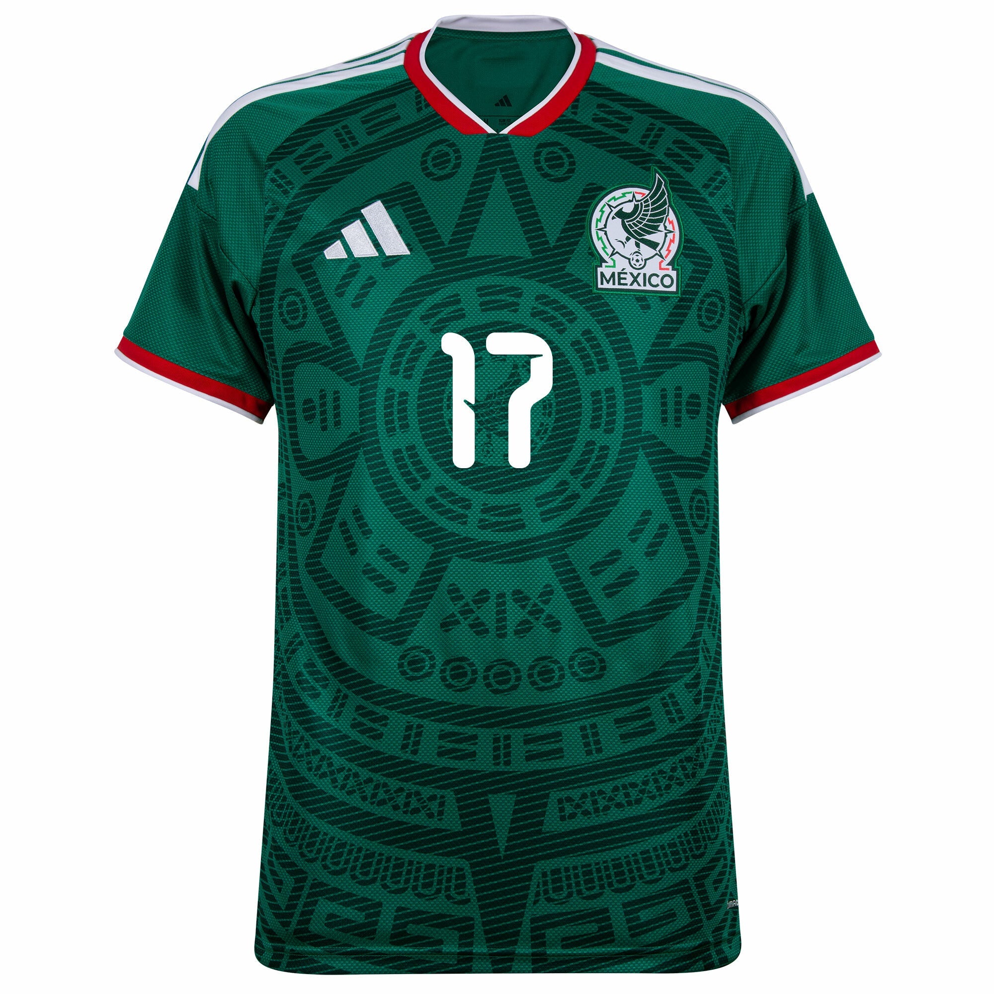 Mexico Home Fan Jersey Pineda 17 Shirt 2026-2027 (Official Printing) - (Fan Version)