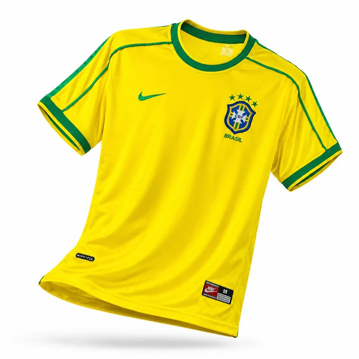 Brazil 1998 Retro Jersey - Yellow
