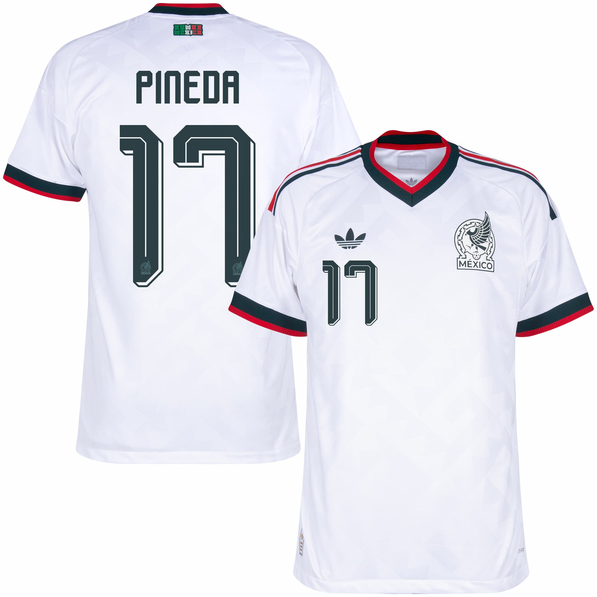 Mexico Authentic Player Away Pineda 17 Shirt 2026-2027 (Official Printing)