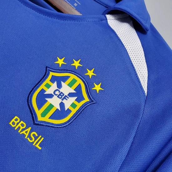 Brazil National Team 2002 Retro Away Jersey - Blue