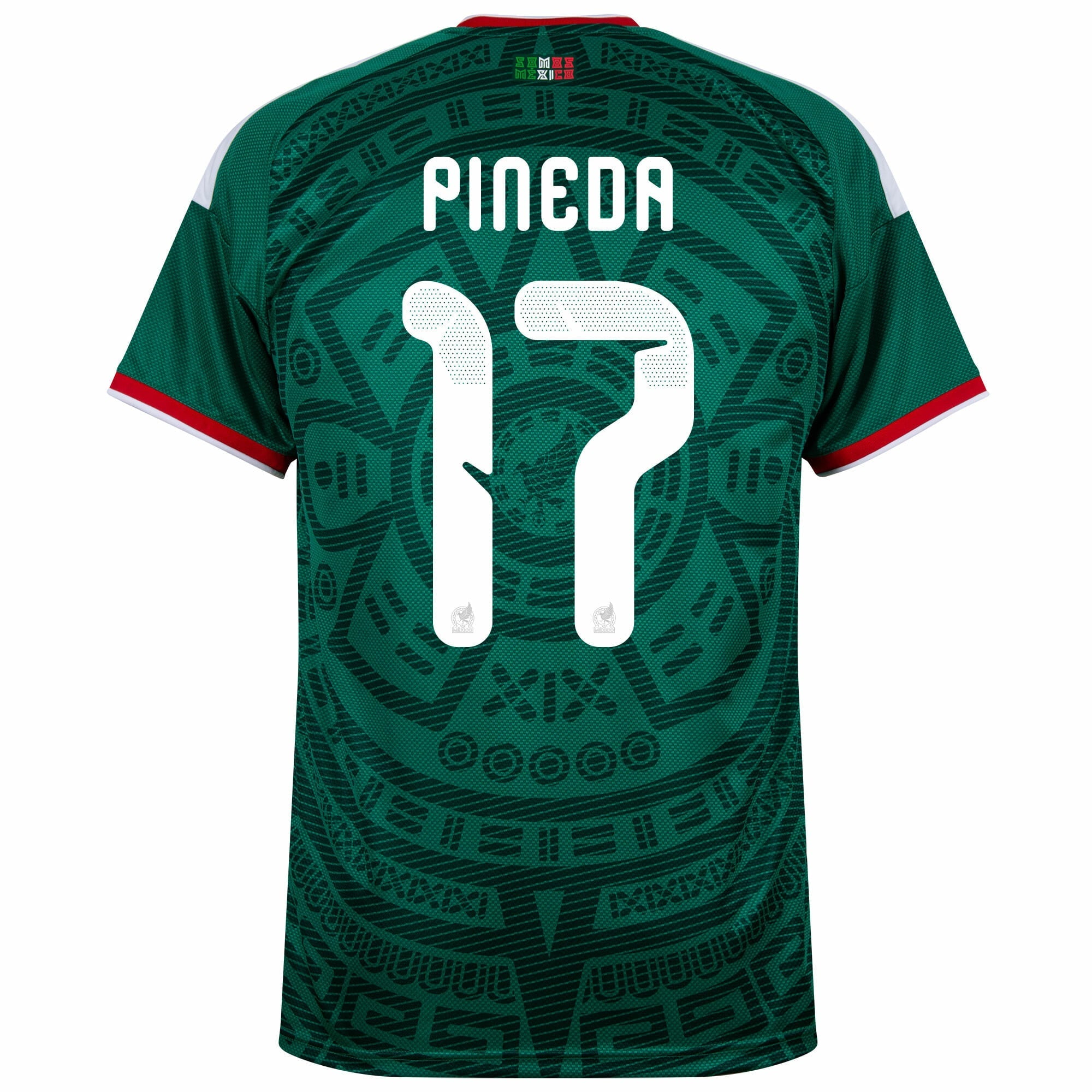 Mexico Home Fan Jersey Pineda 17 Shirt 2026-2027 (Official Printing) - (Fan Version)