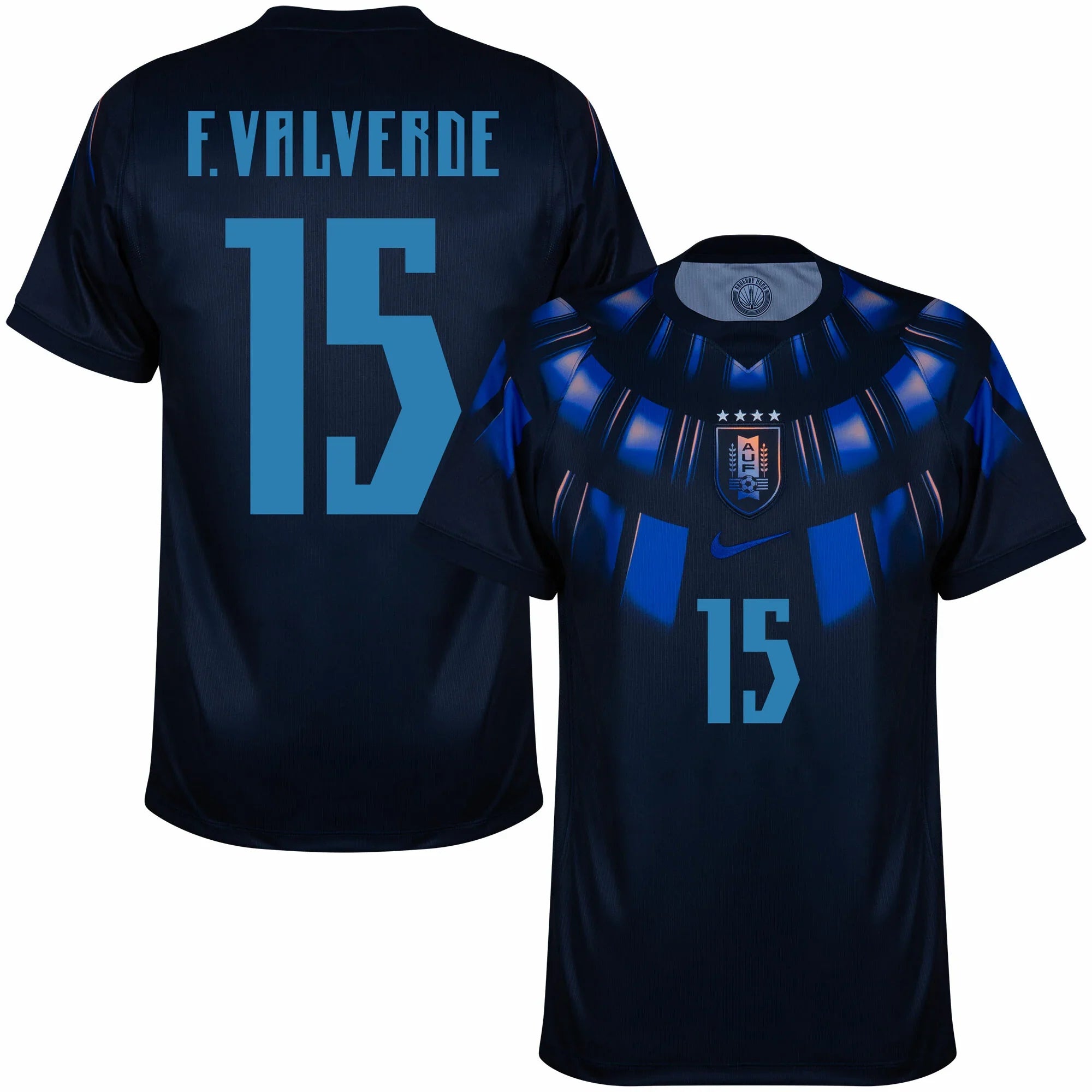Uruguay Away F. Valverde 15 Jersey 2026-2027 (Fan Style Printing)